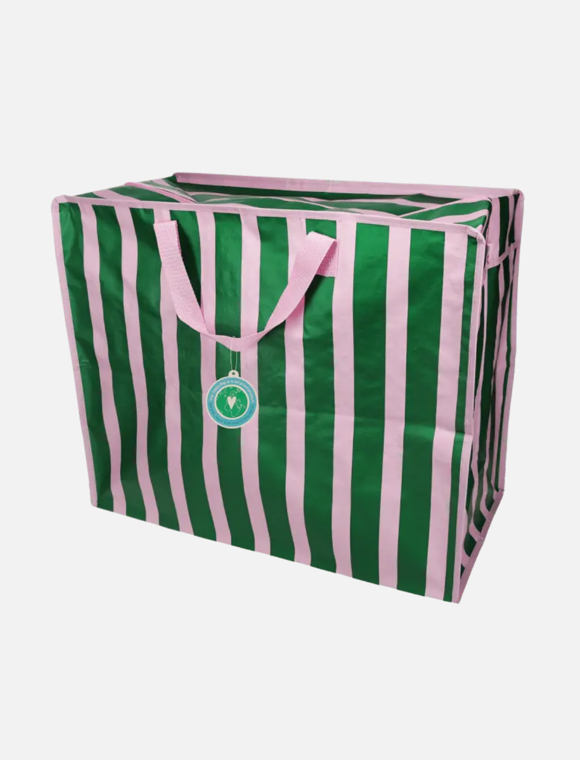 תיק אחסון ענק Pink & Green Stripes