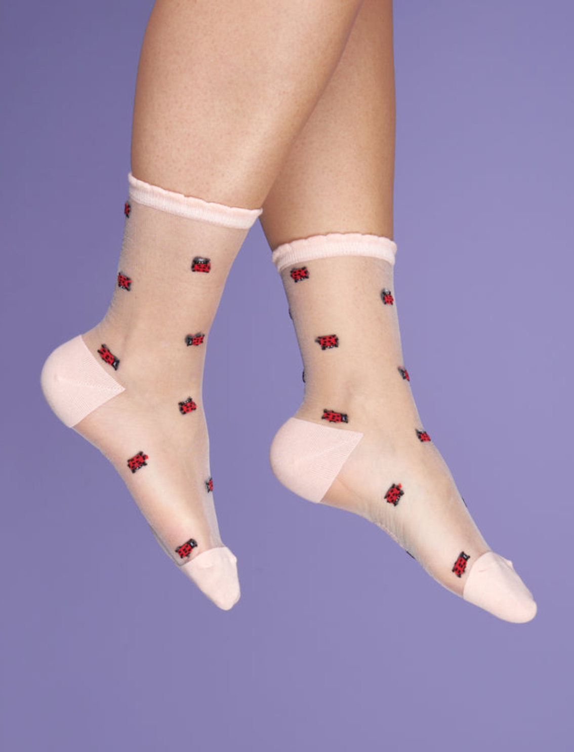 גרביים שקופות Ladybug