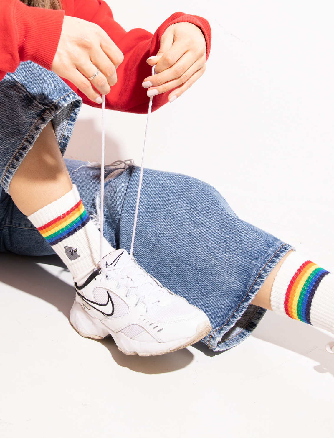 גרבי נשים רטרו Rainbow Grok