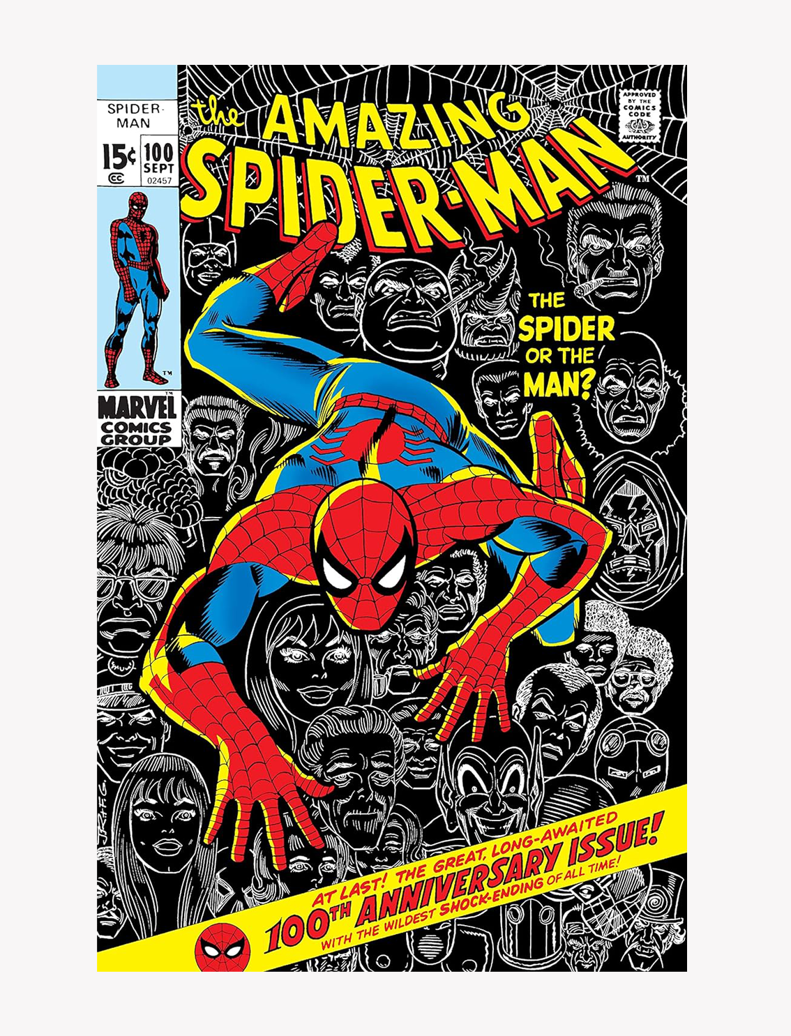 מארז 100 גלויות Spider-Man: Collectible Comic Book Covers