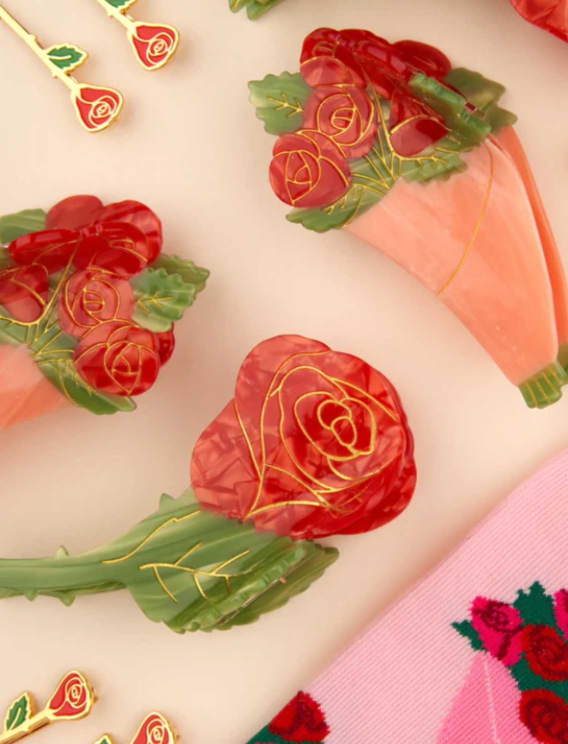 קליפס לשיער Rose