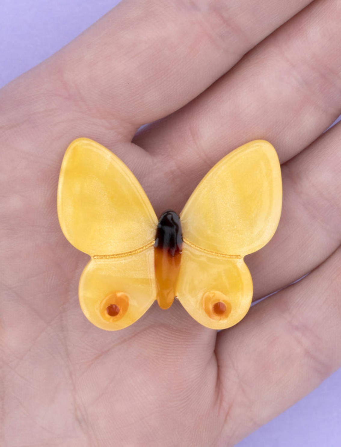 סיכה לשיער Yellow Butterfly