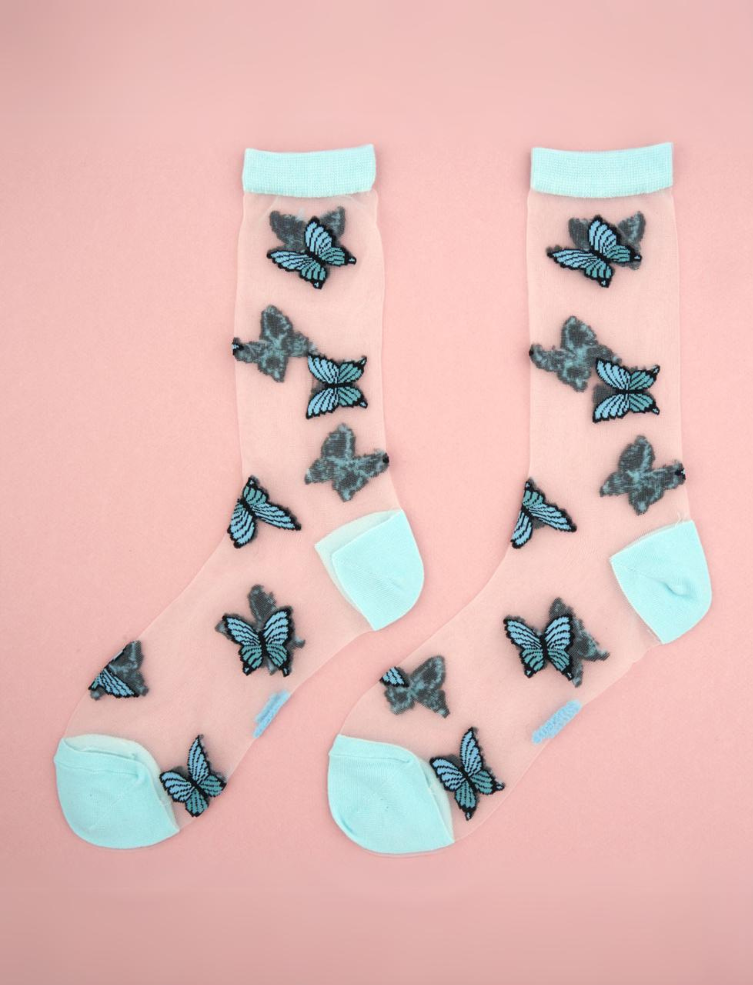 גרביים שקופות Blue Butterfly