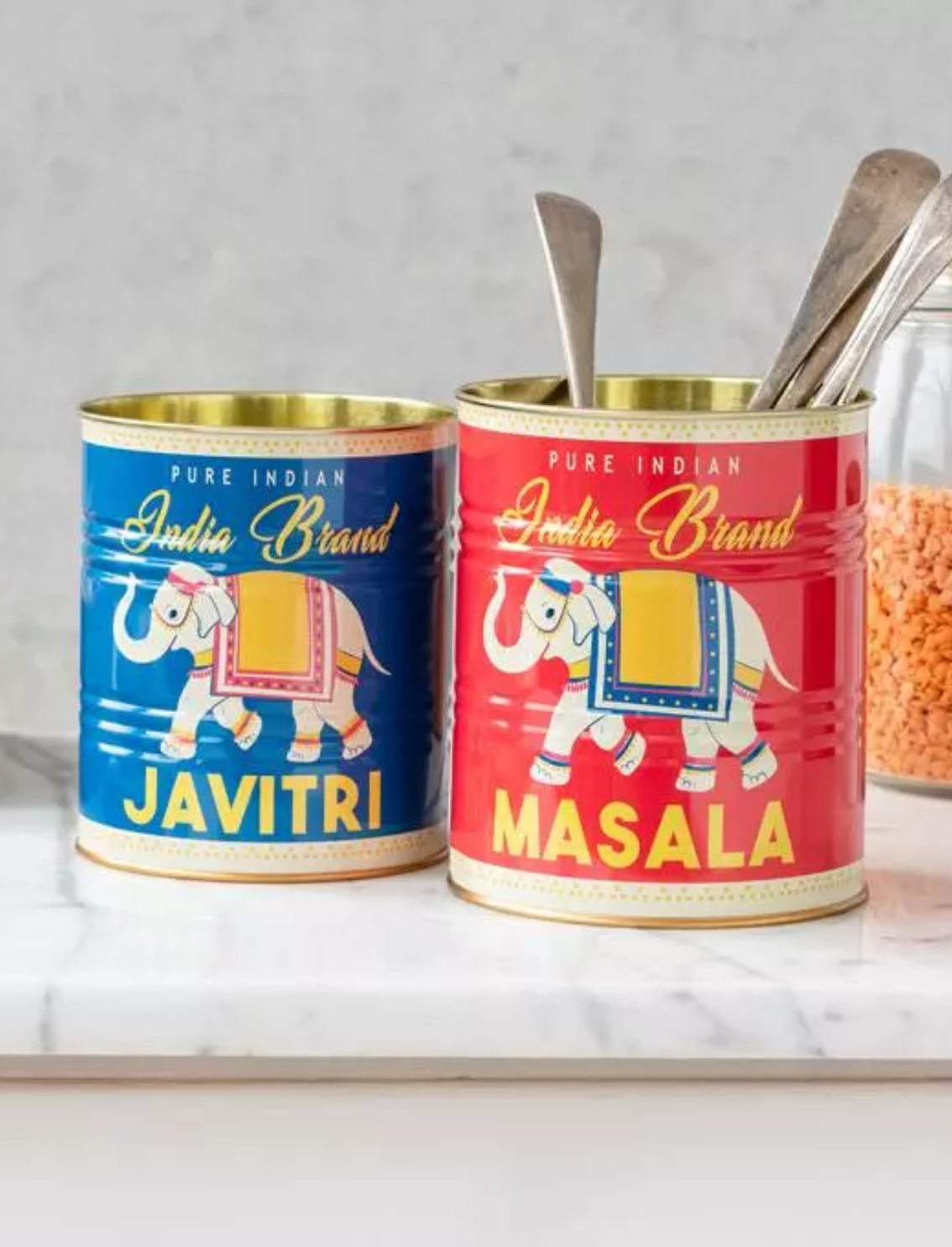 סט 2 קופסאות פח Masala & Javitri