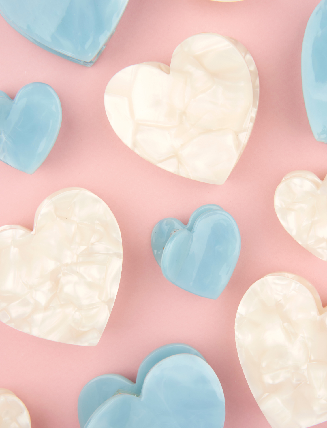 מיני קליפס לשיער White Heart