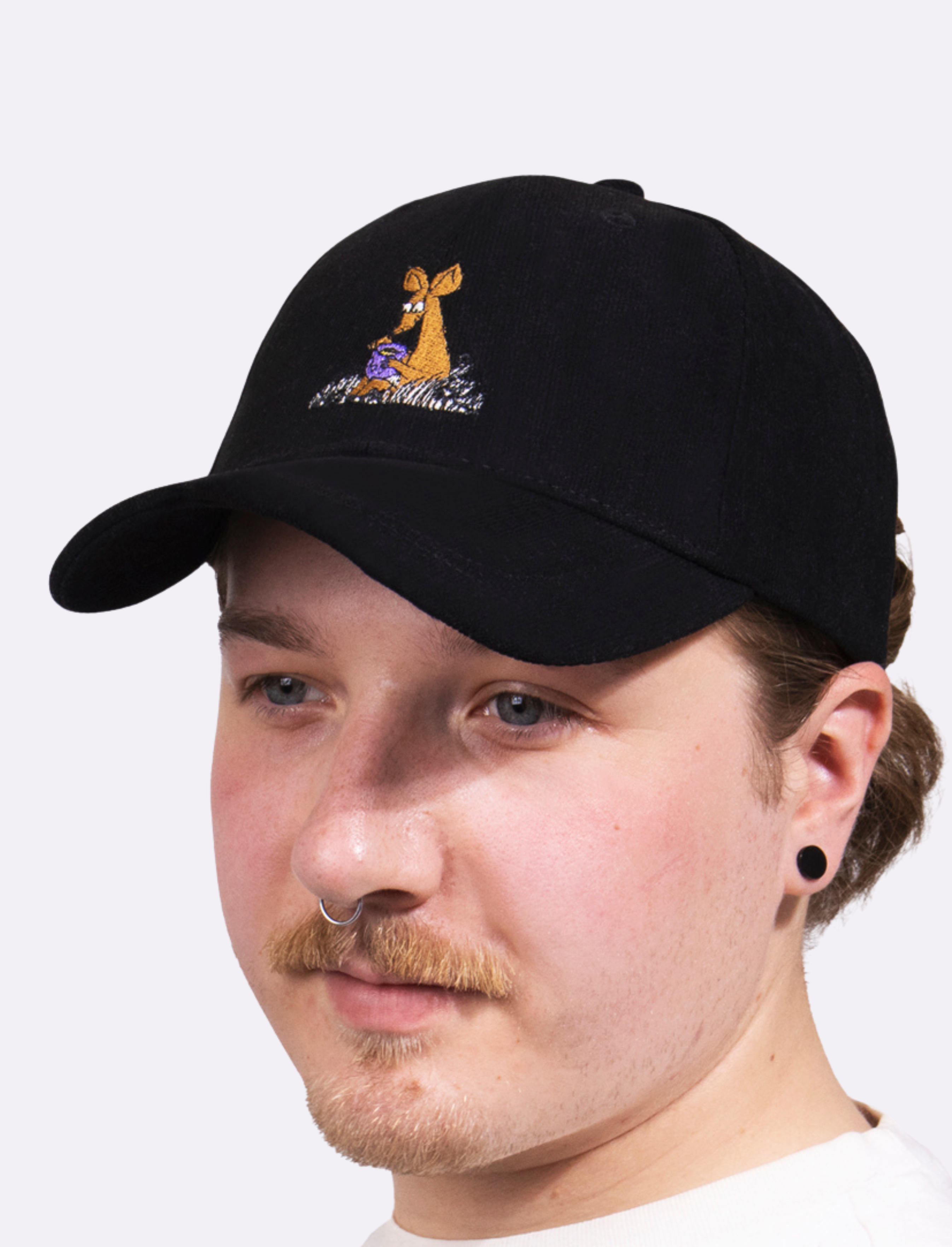 Moomin Black Corduroy Cap Sniff
