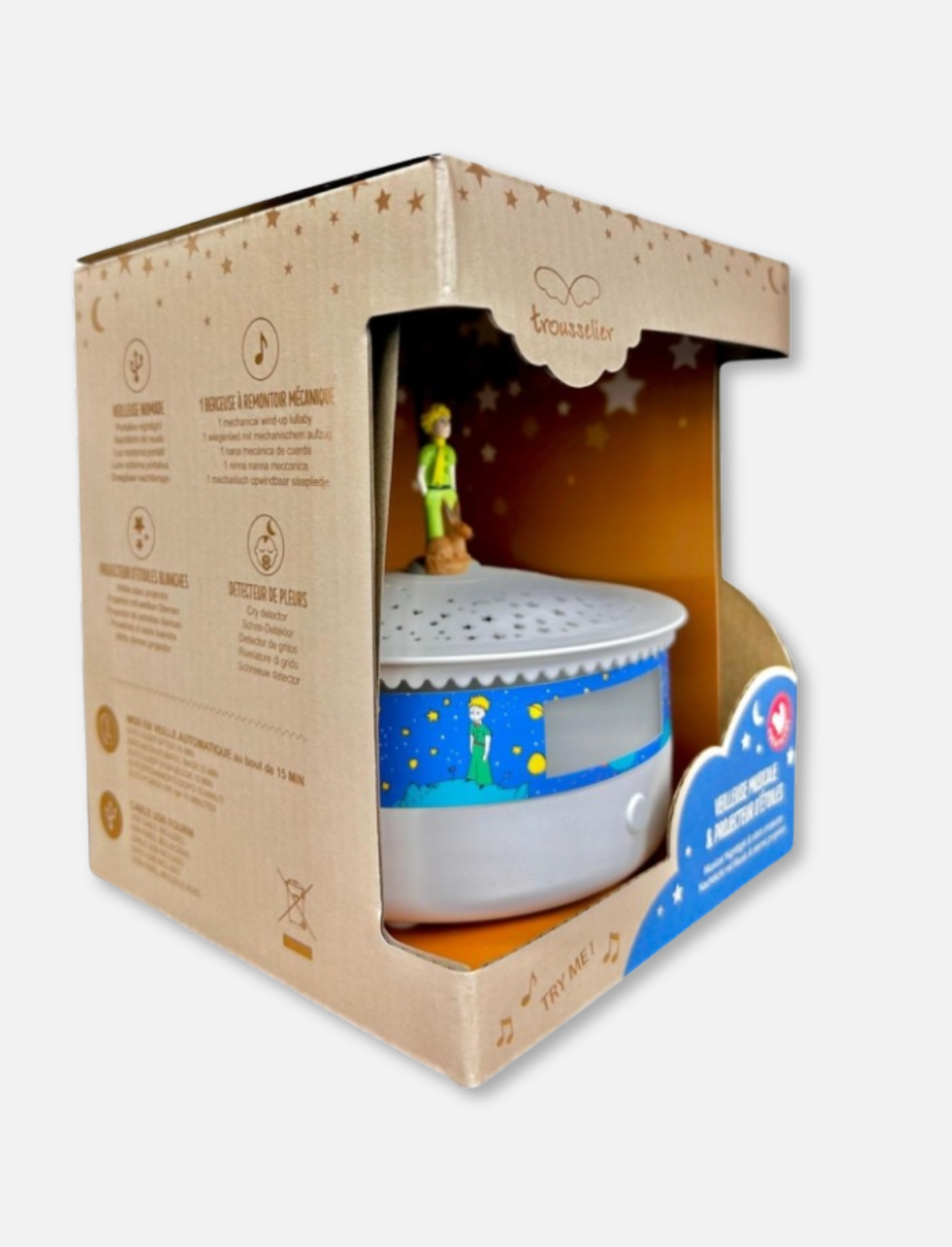 מנורה מנגנת ומקרן כוכבים The Little Prince