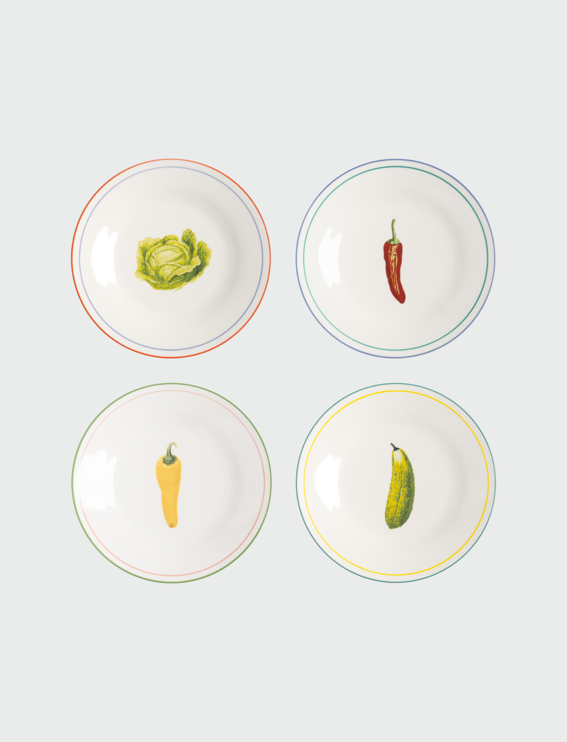 סט 4 צלחות Vegetables