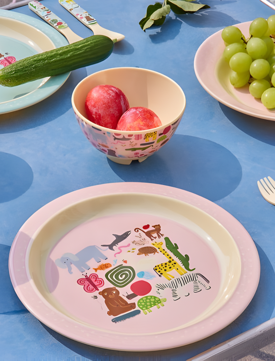 צלחת מלמין Pink Animals