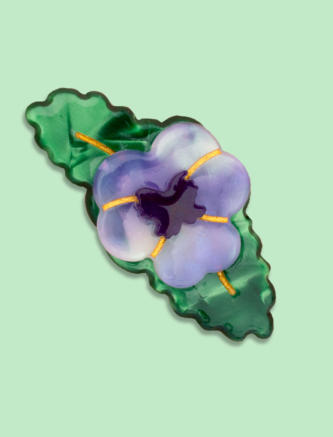 סיכה לשיער Purple Pansy