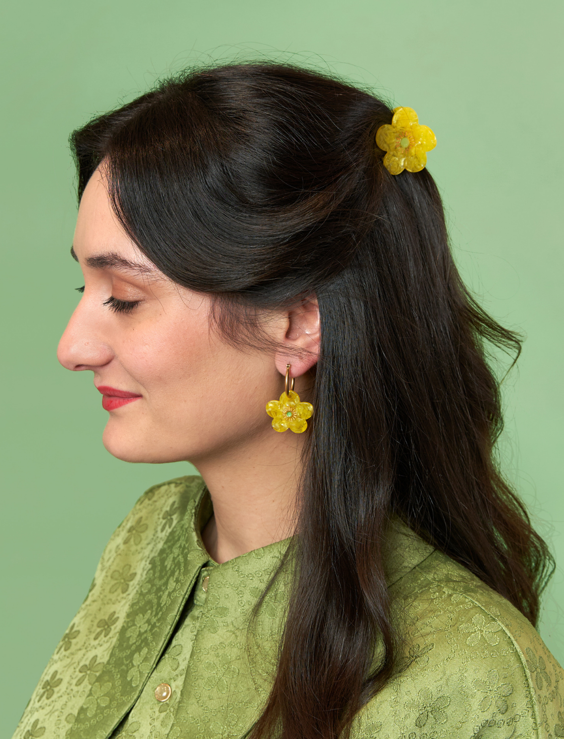 זוג עגילים תלויים Buttercups