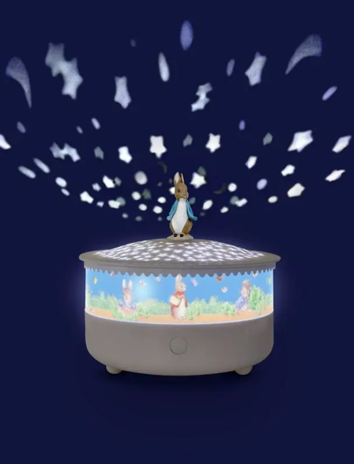 מנורה מנגנת ומקרן כוכבים Peter Rabbit