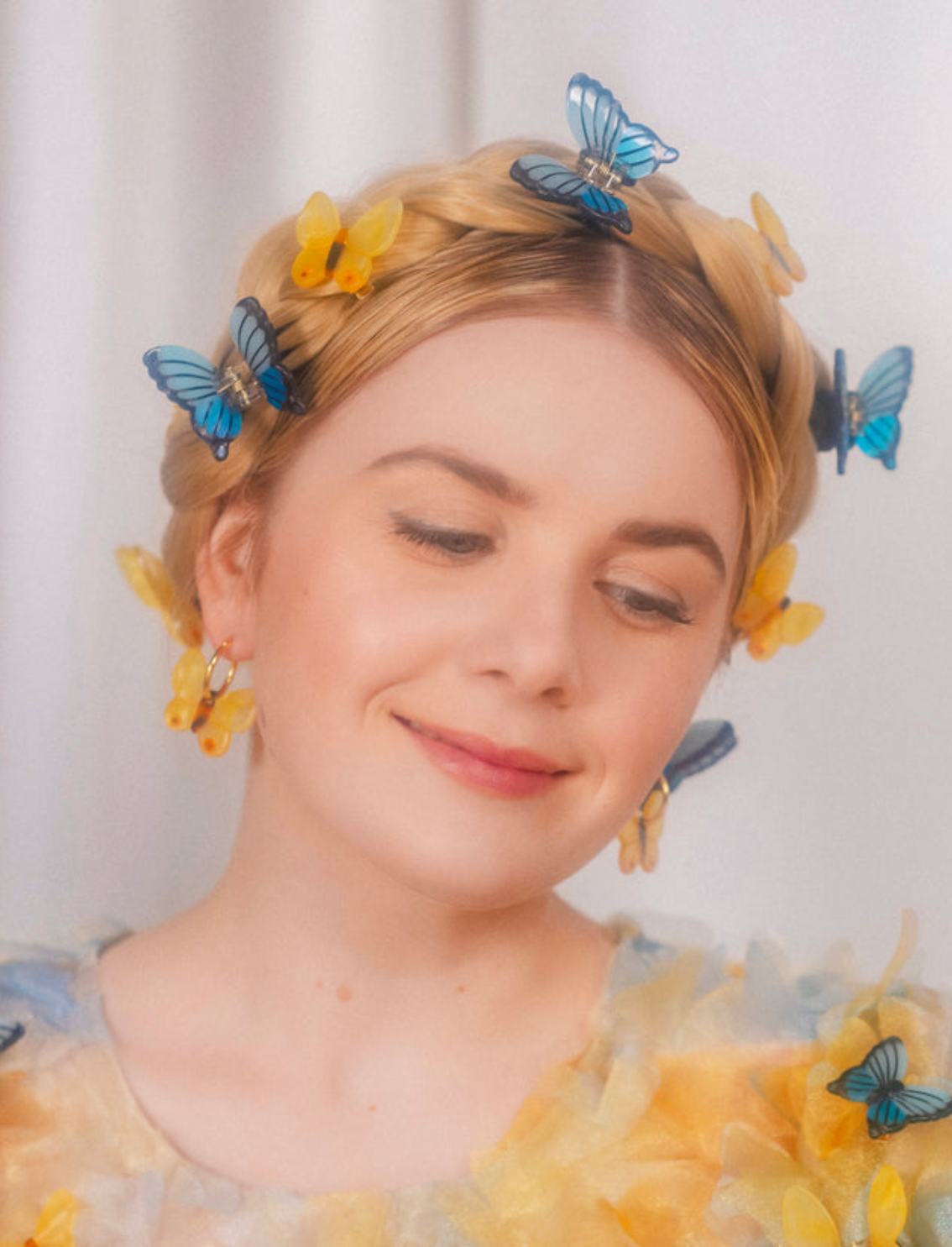 מיני קליפס לשיער Blue Butterfly