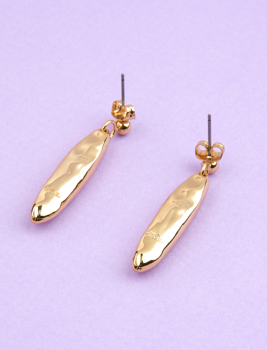 זוג עגילים תלויים Baguette