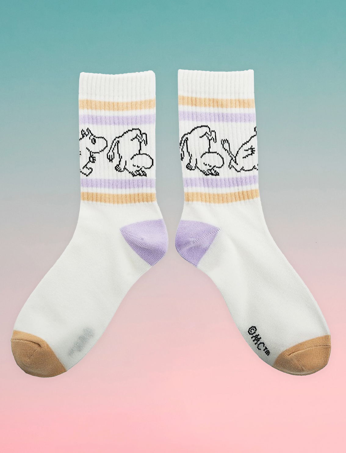גרבי נשים רטרו Moomin Pastel