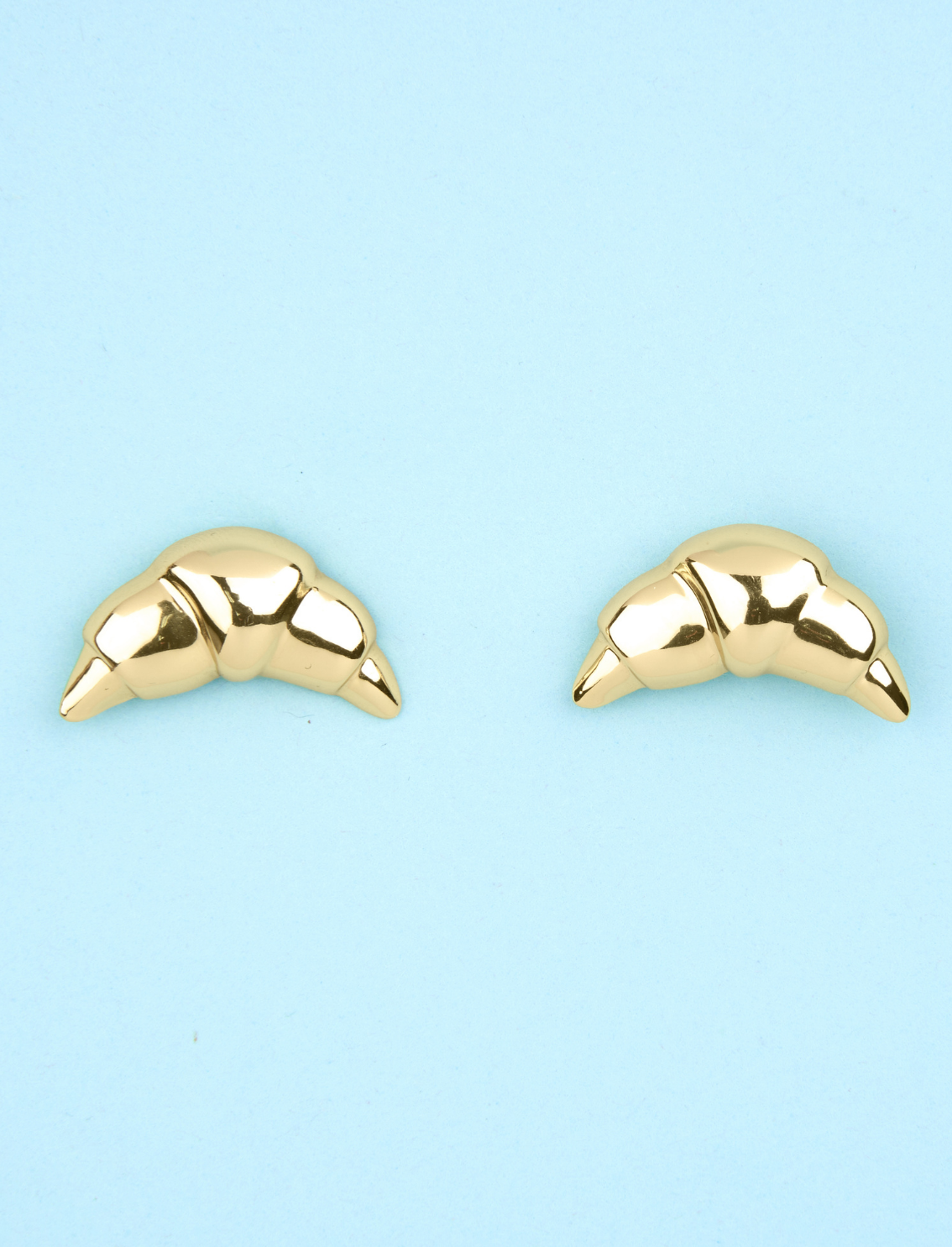 זוג עגילים צמודים Croissant