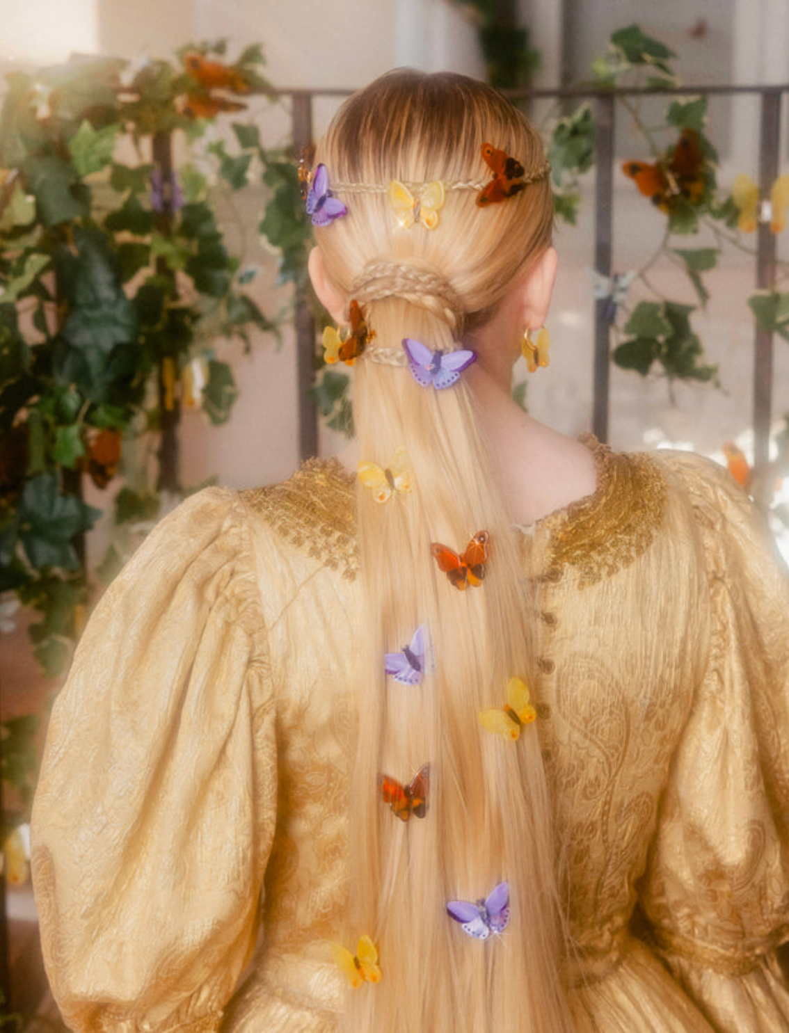 סיכה לשיער Yellow Butterfly