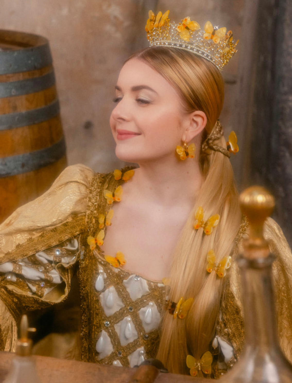 מיני קליפס לשיער Yellow Butterfly