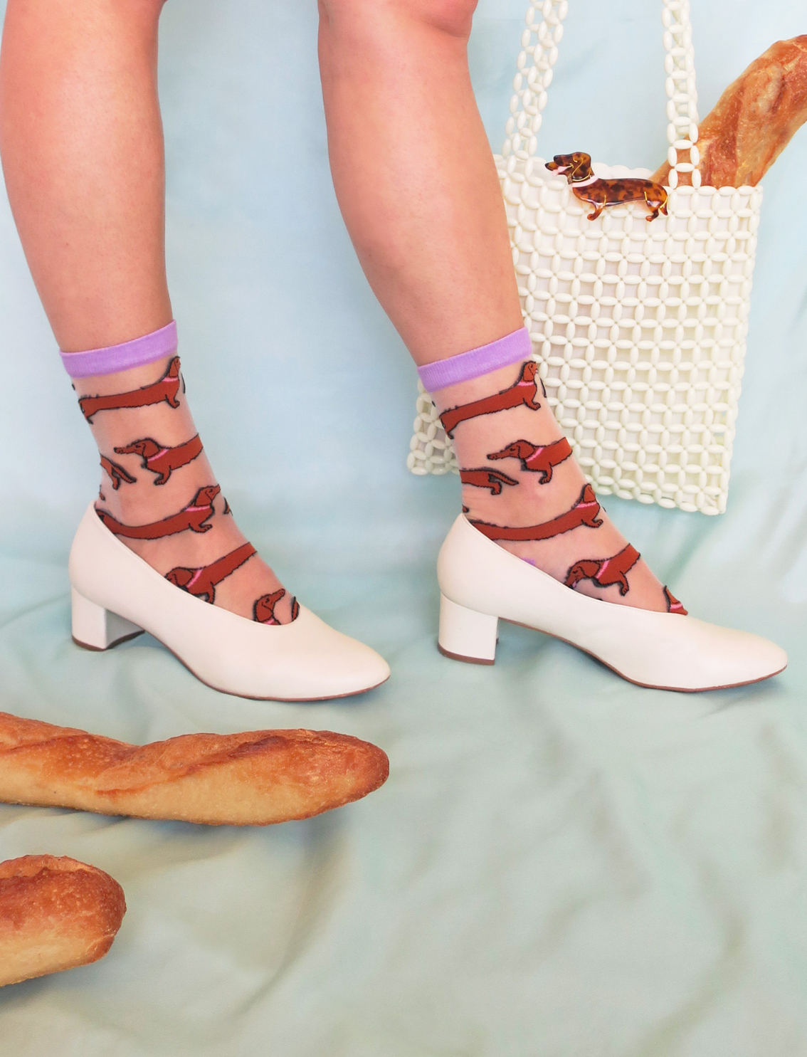 גרביים שקופות Dachshund