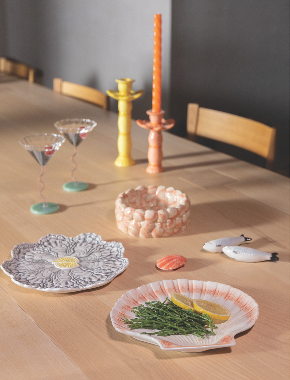 באנדל 2 צלחות הגשה Scallop & Oysters