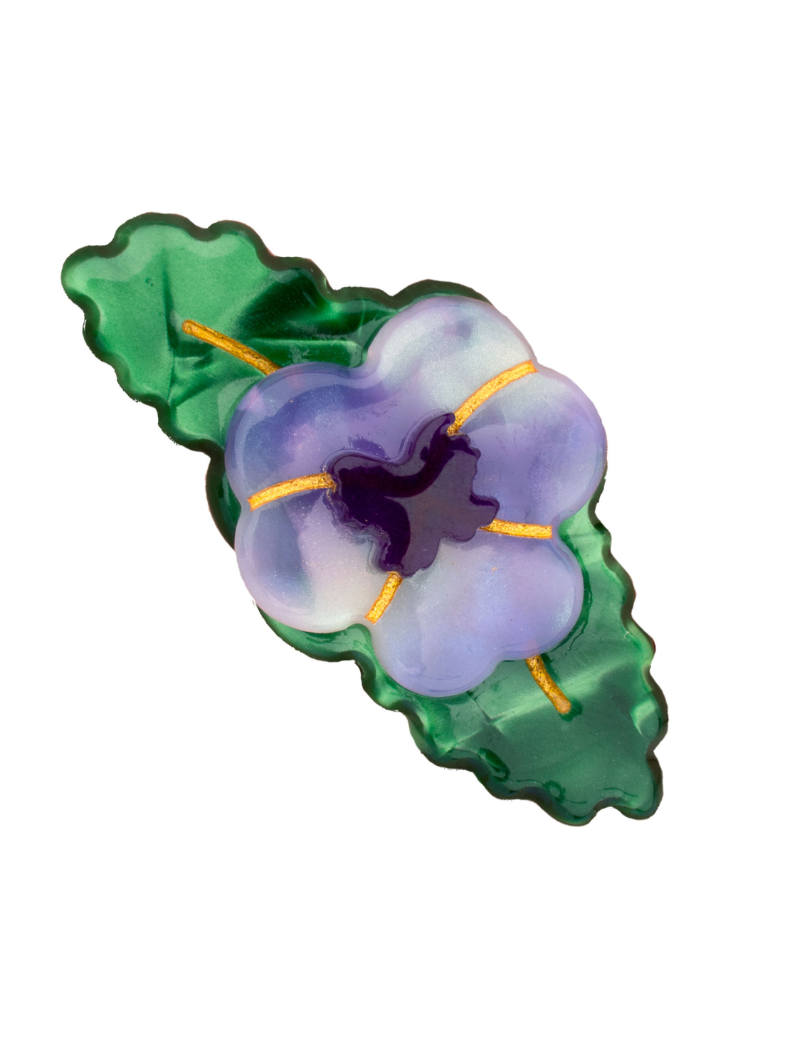סיכה לשיער Purple Pansy