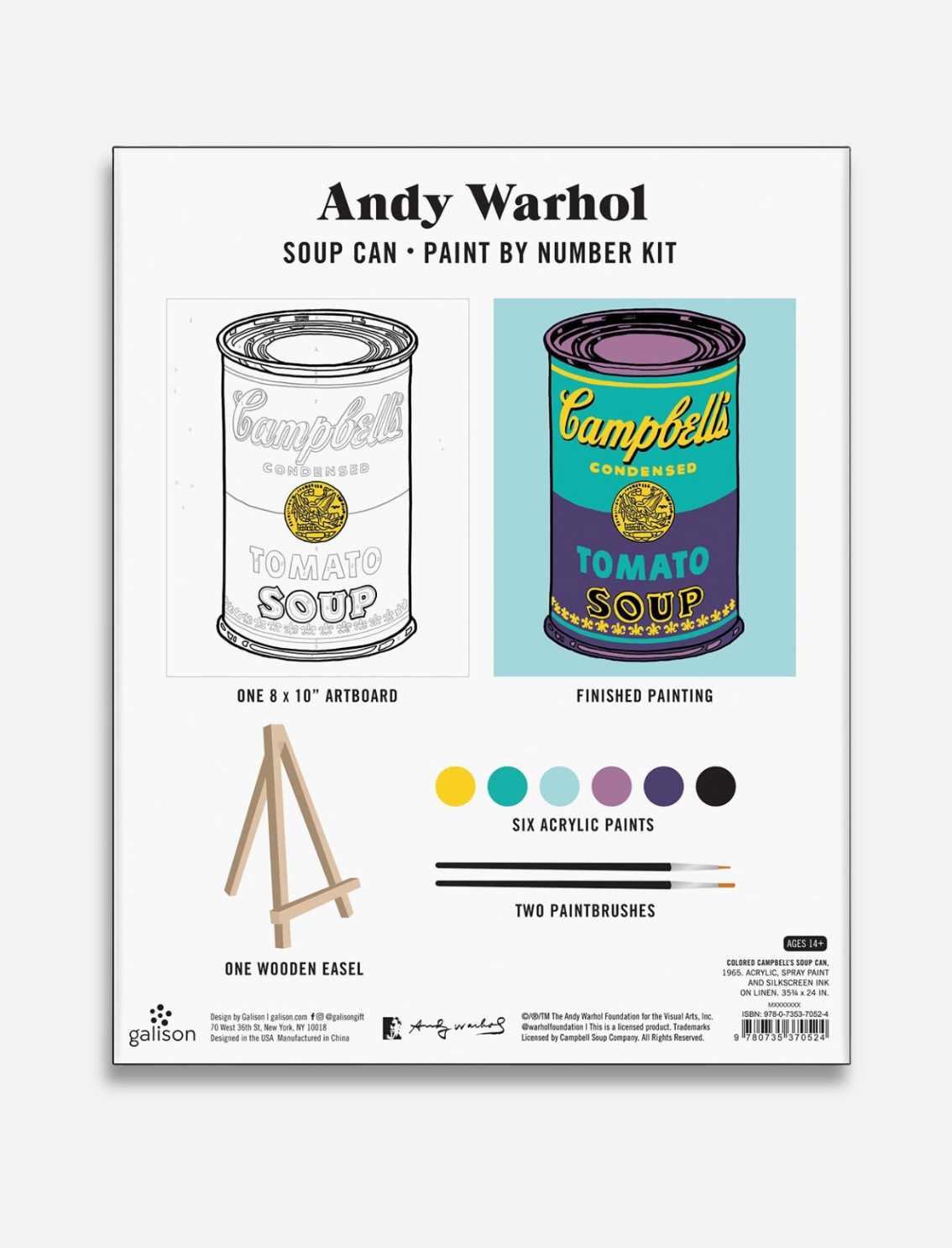 ערכת צביעה לפי מספרים: Andy Warhol Soup Can
