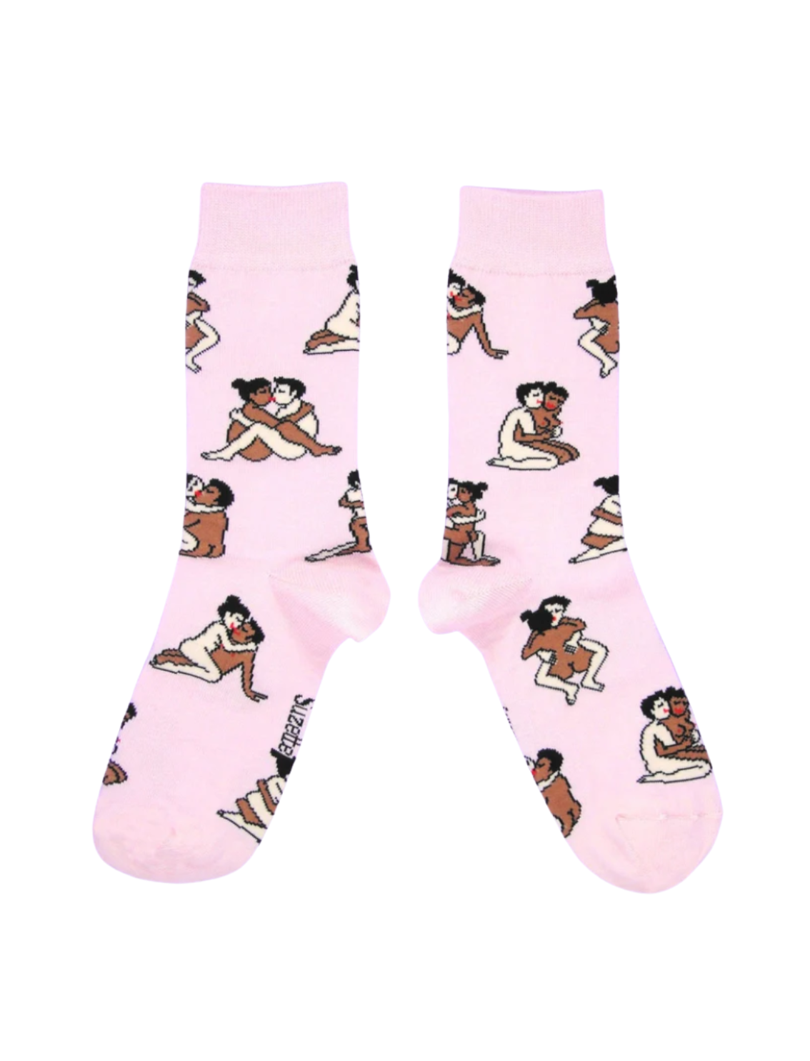 גרבי כותנה Straight Couples Pink