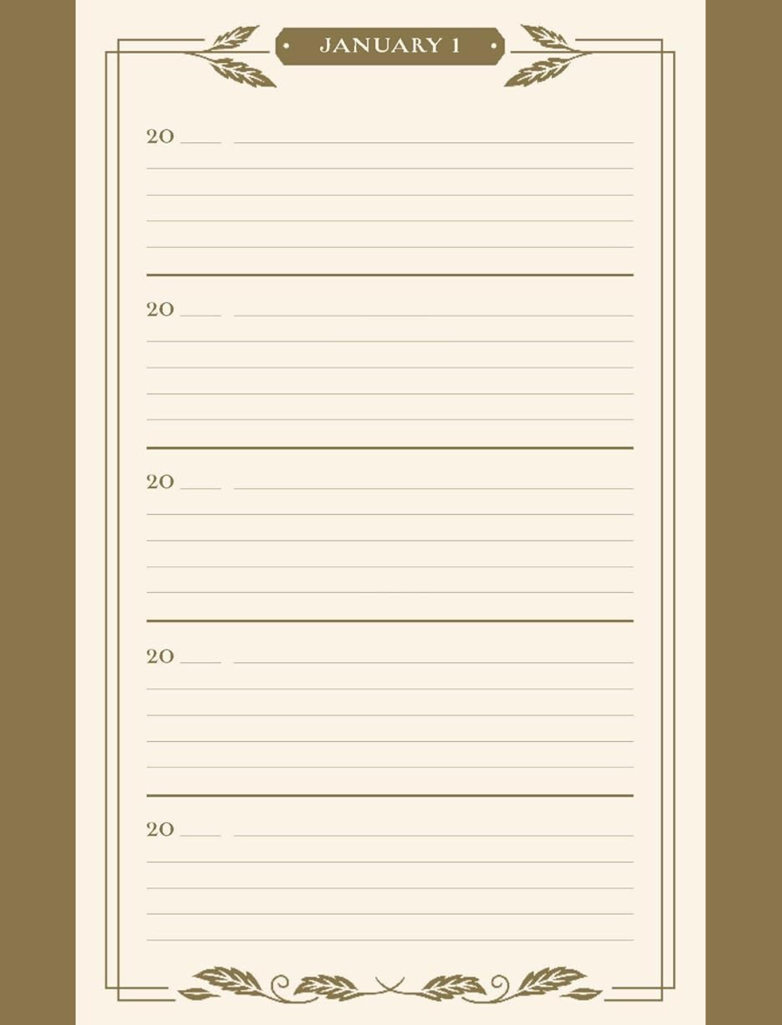 יומן 5 שנים 'One Line A Day' Gilded