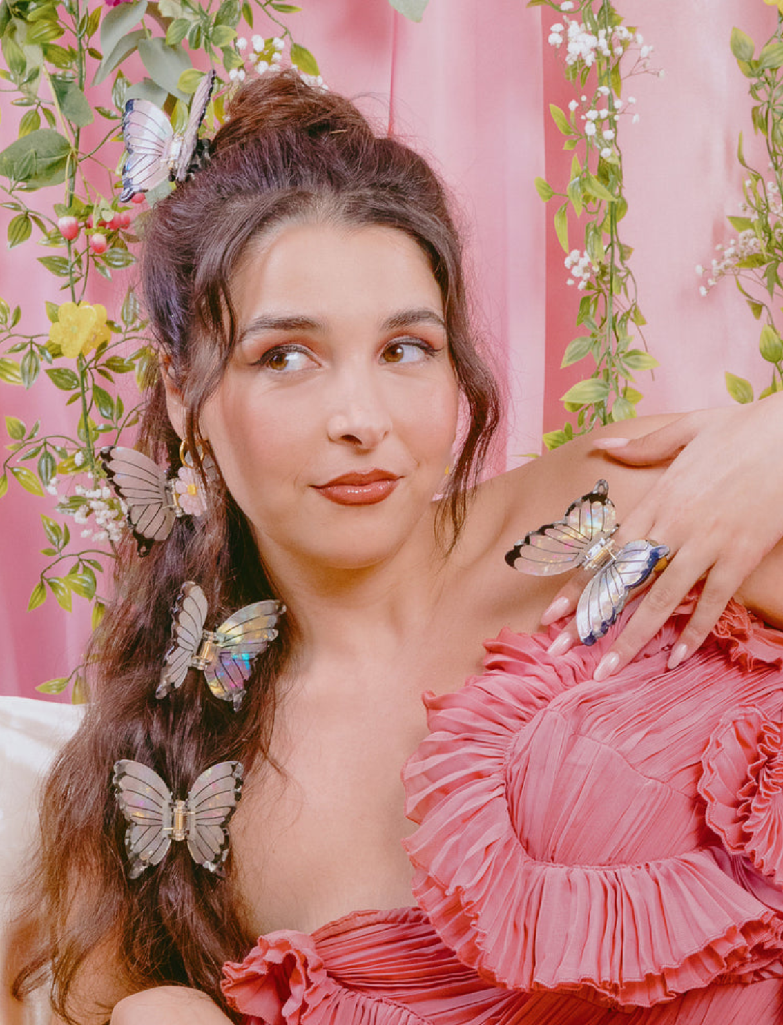 קליפס לשיער White Butterfly