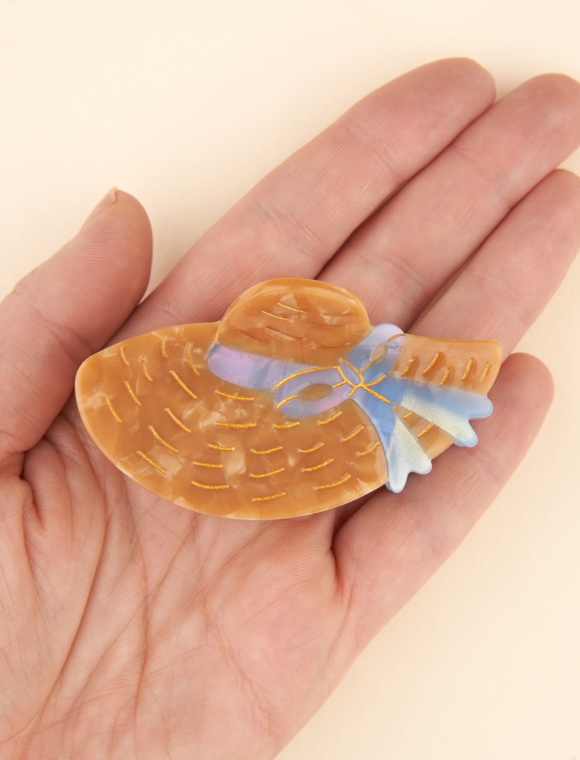 קליפס לשיער Straw Hat