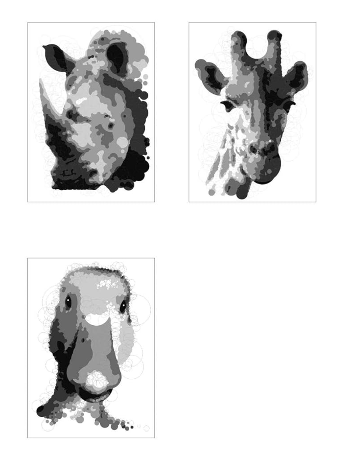 חוברת צביעה Querkles: Animals