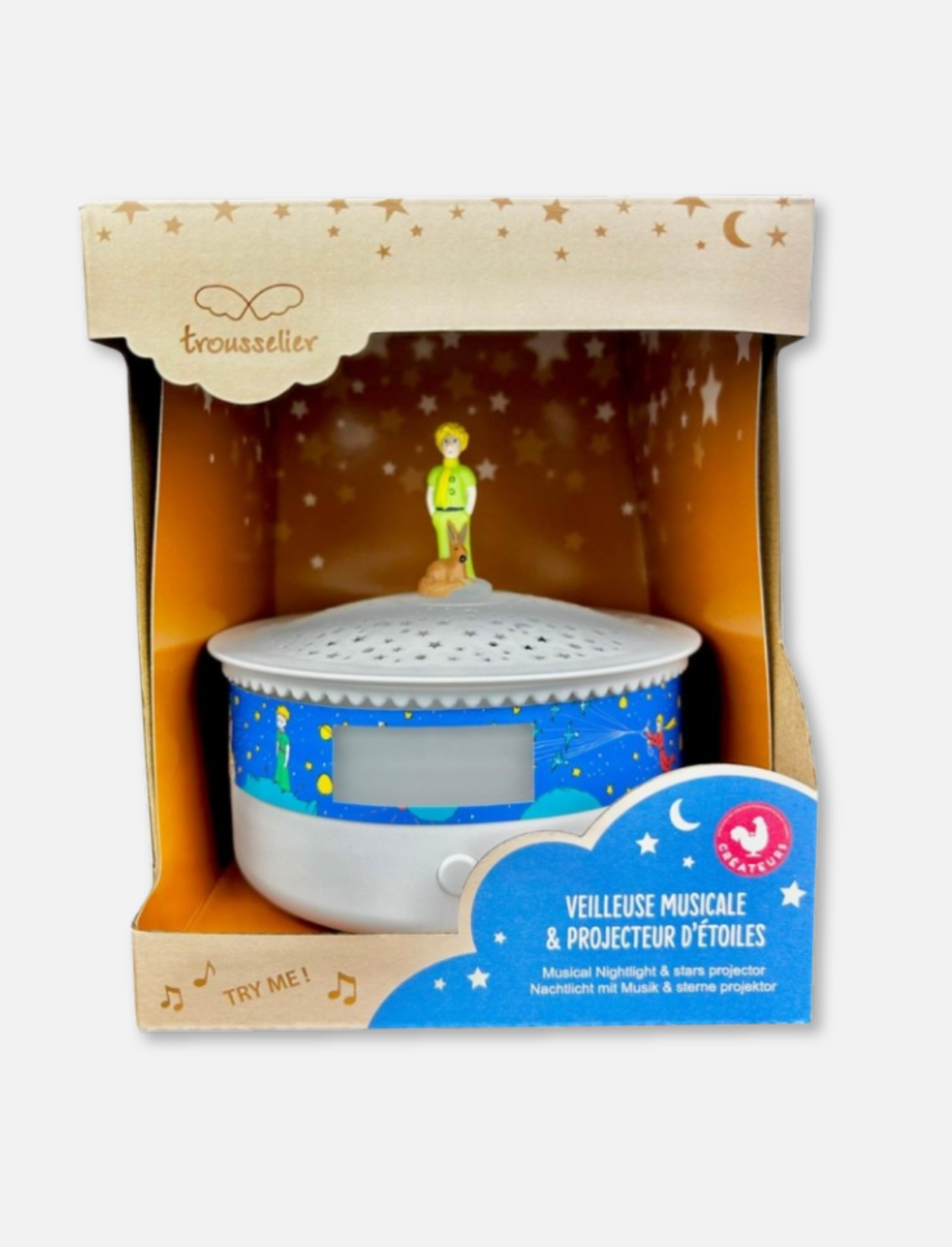 מנורה מנגנת ומקרן כוכבים The Little Prince