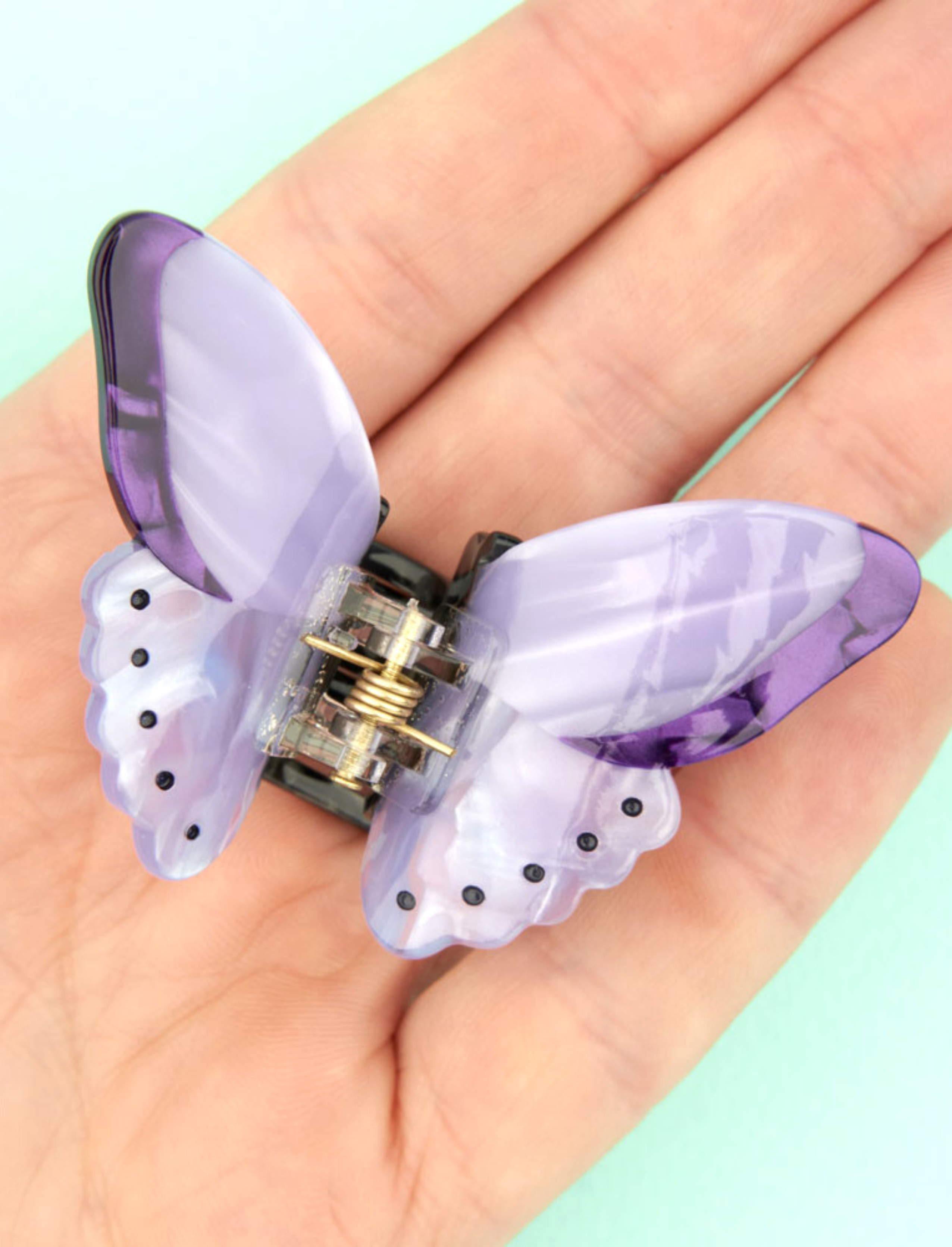 מיני קליפס לשיער Purple Butterfly