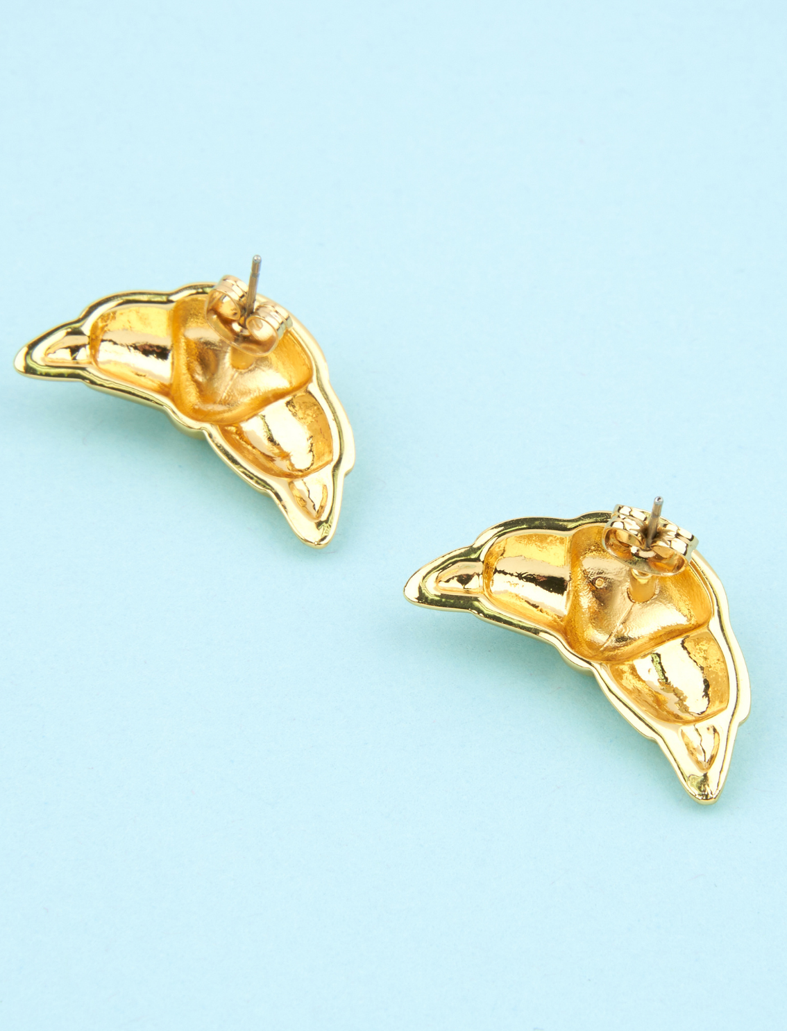 זוג עגילים צמודים Croissant