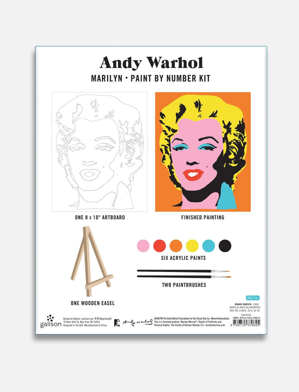 ערכת צביעה לפי מספרים: Andy Warhol Marilyn