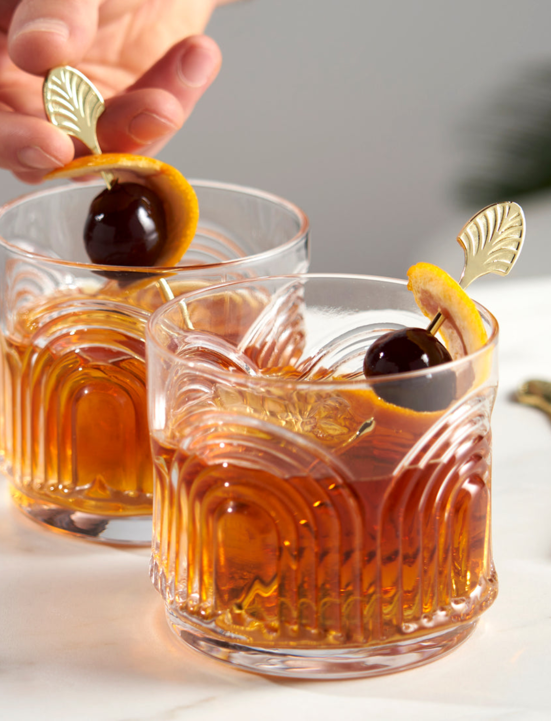 סט קיסמים למשקה Gold Deco