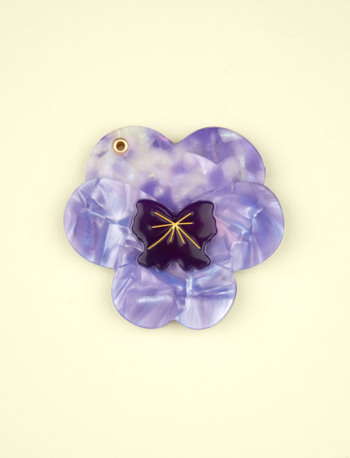 מראת כיס Purple Pansy