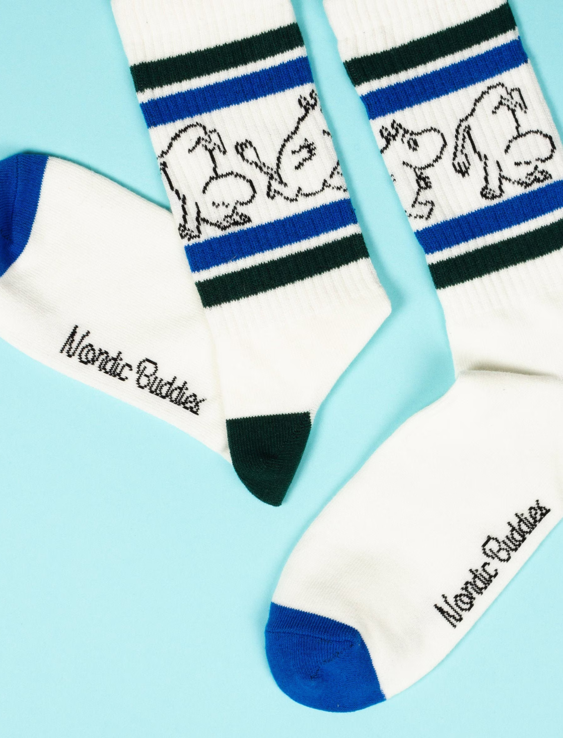 גרבי גברים רטרו Moomin Blue & Green