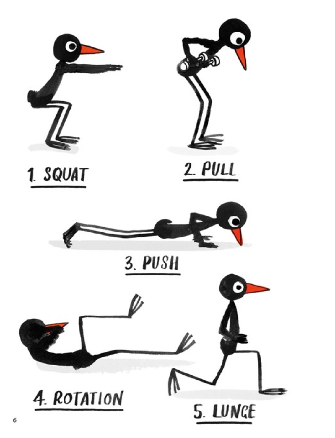 ספר התעמלות How to Be a Fit Bird