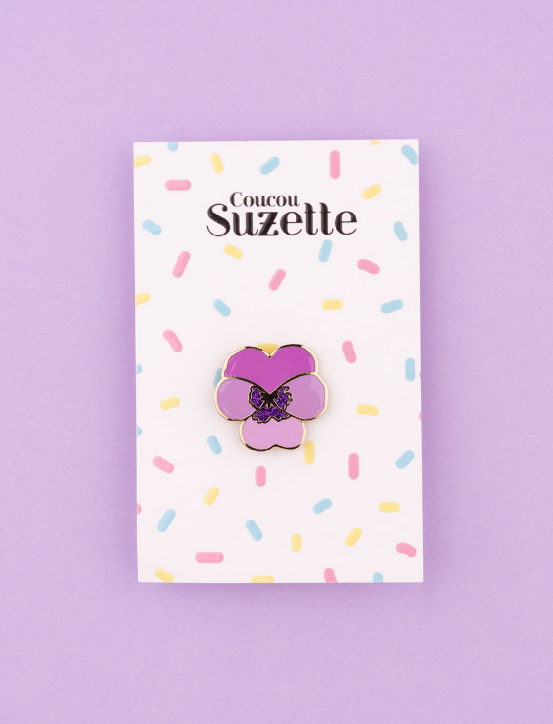 סיכת דש Purple Pansy