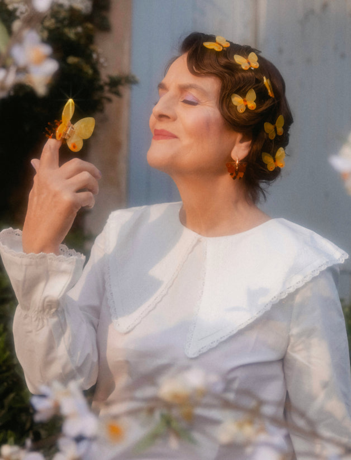 סיכה לשיער Yellow Butterfly