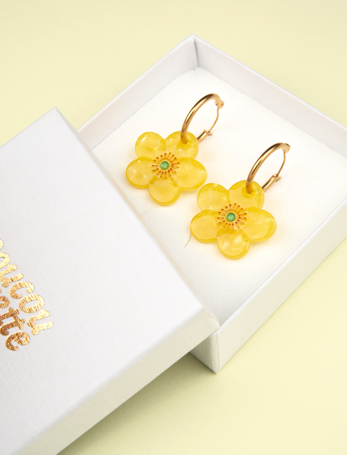 זוג עגילים תלויים Buttercups