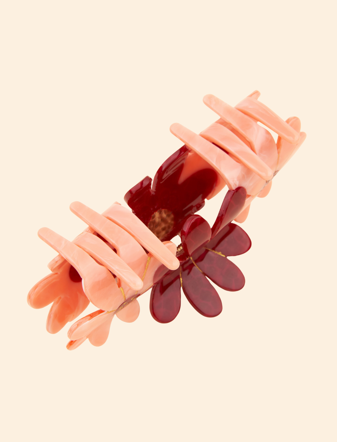 קליפס לשיער Pink Flower Trio