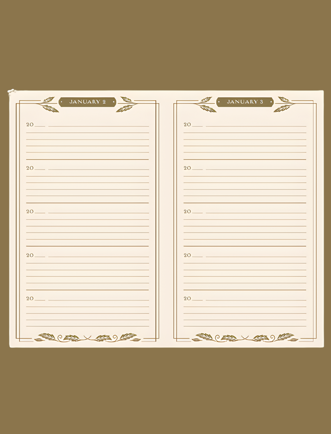 יומן 5 שנים 'One Line A Day' Gilded