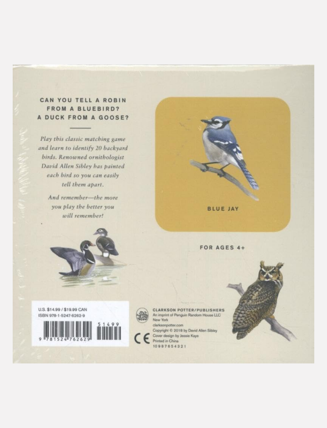 משחק זיכרון: Sibley Backyard Birds