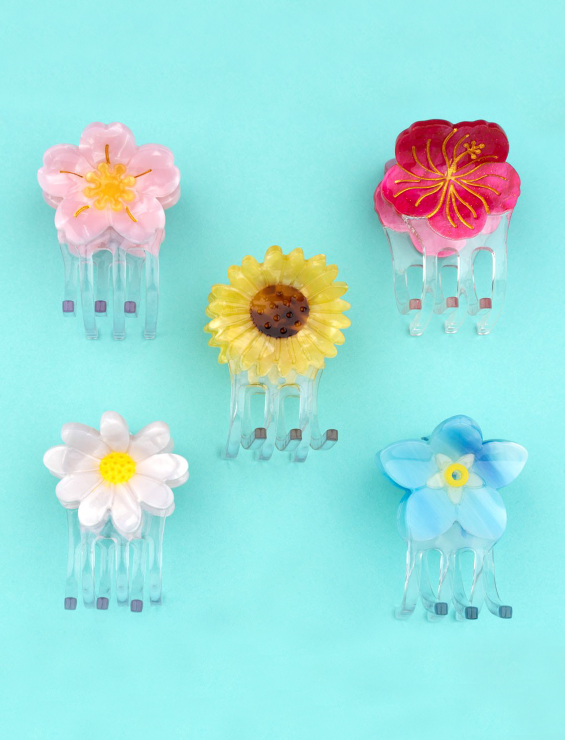 מיני קליפס לשיער Hibiscus