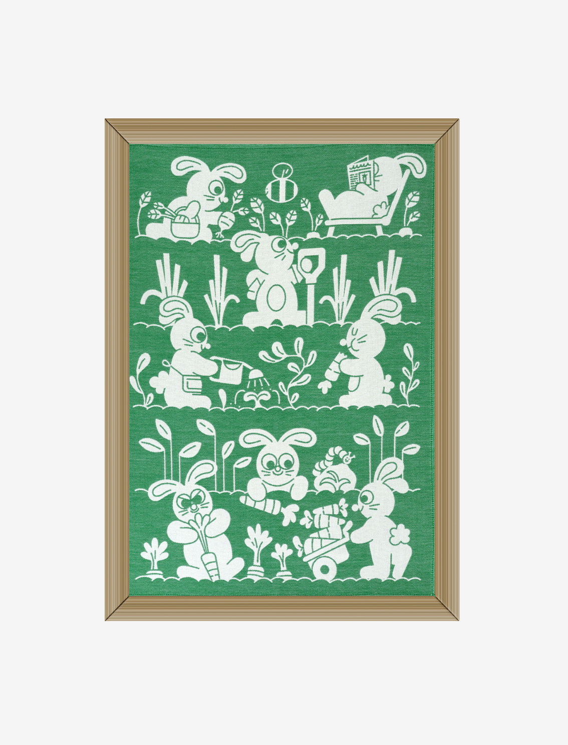 מגבת מטבח/פרינט לתליה Garden Rabbits