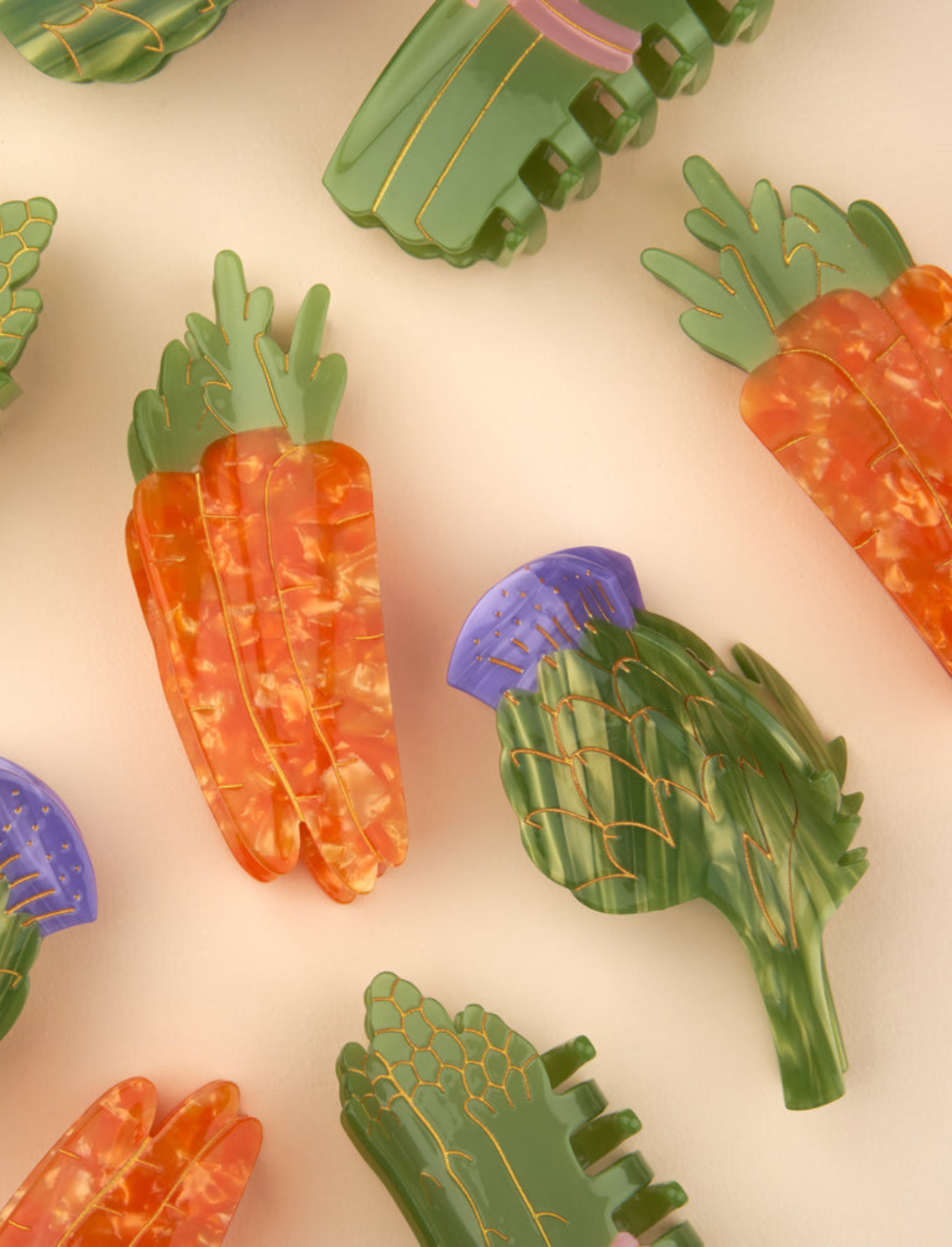 קליפס לשיער Asparagus Bouquet