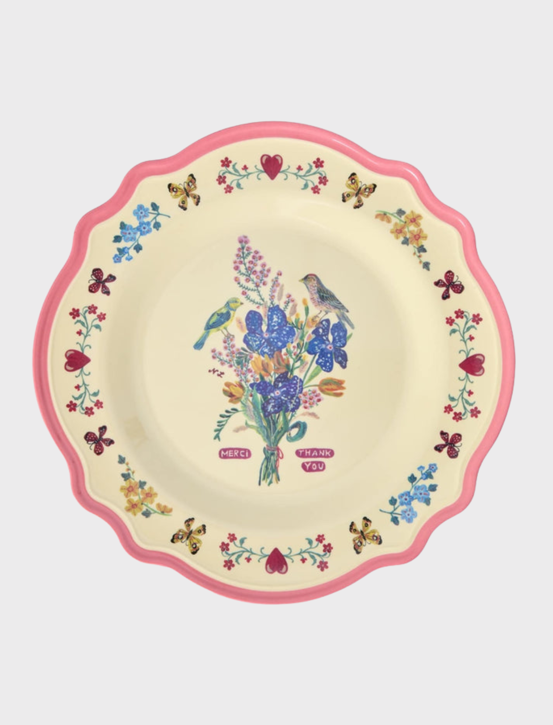 צלחת מלמין Flowers & Birds
