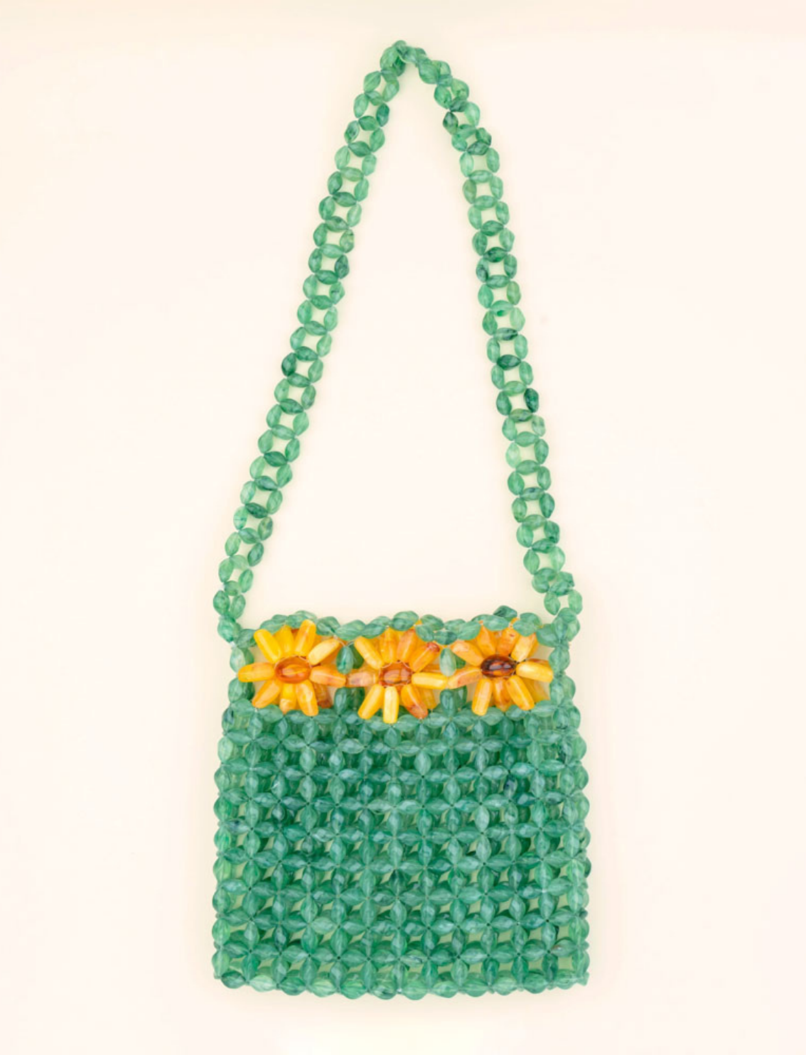 תיק צד חרוזים Sunflower